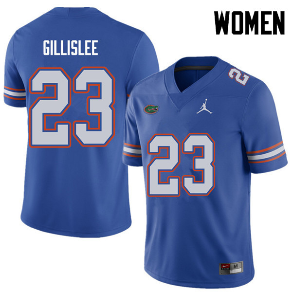 Jordan Brand Women #23 Mike Gillislee Florida Gators College Football Jerseys Sale-Royal - Click Image to Close